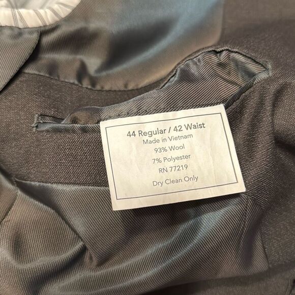 Pronto Uomo Wool Blend Grey 2 Button Blazer Men’s 44 Regular - Picture 7 of 7